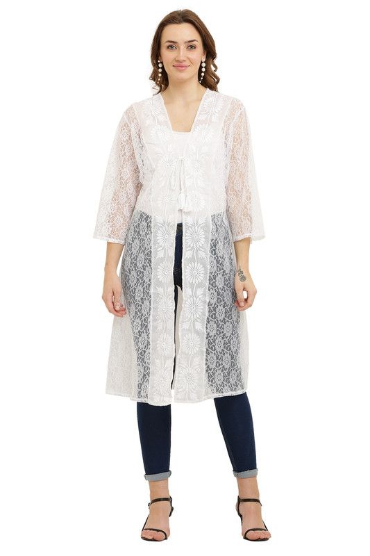 Flower Net Embroidered Shrug image 2