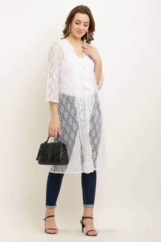 Flower Net Embroidered Shrug image 4