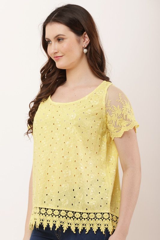 Lemon Lace Bloom Top image 6