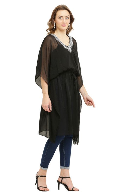 Black Beach Wear Kaftan image 6