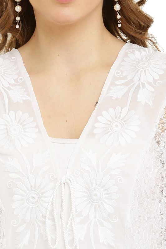 Flower Net Embroidered Shrug image 5