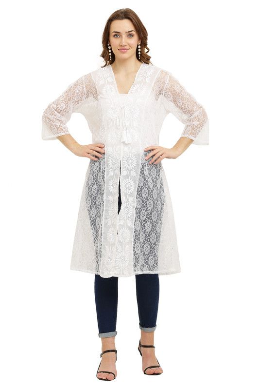 Flower Net Embroidered Shrug image 6