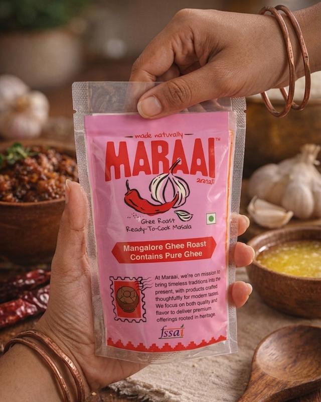 Maraai Mangalore Ghee Roast Masala (75g) – Spice Mix for Chicken, Paneer & Seafood
