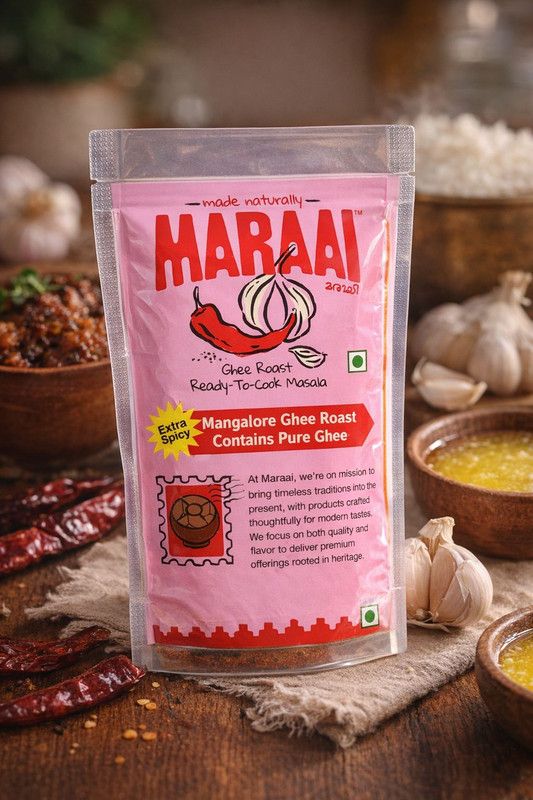 Maraai Mangalore Ghee Roast Masala - Extra Spicy | Ready to Cook (75g) image 2