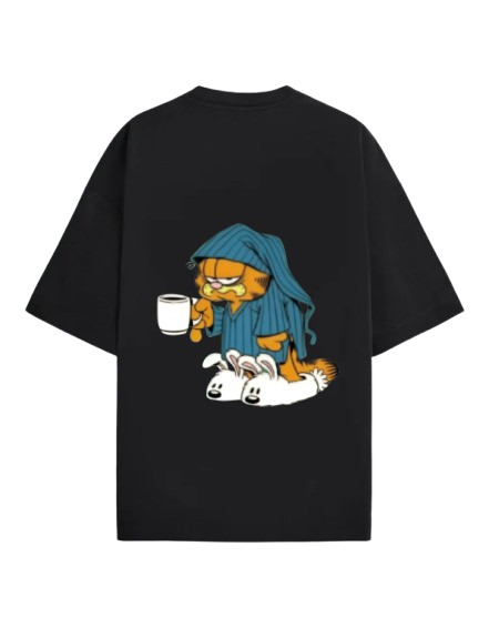 Moodies Women's Casual Printed Round Neck, Oversized Longline Drop Shoulder Half Sleeve Loose Fit T-shirt Colour Black (PACK Of 1) image 7