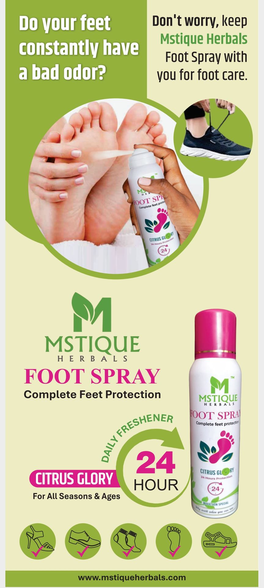 Mstique Herbals Foot Spray image 3