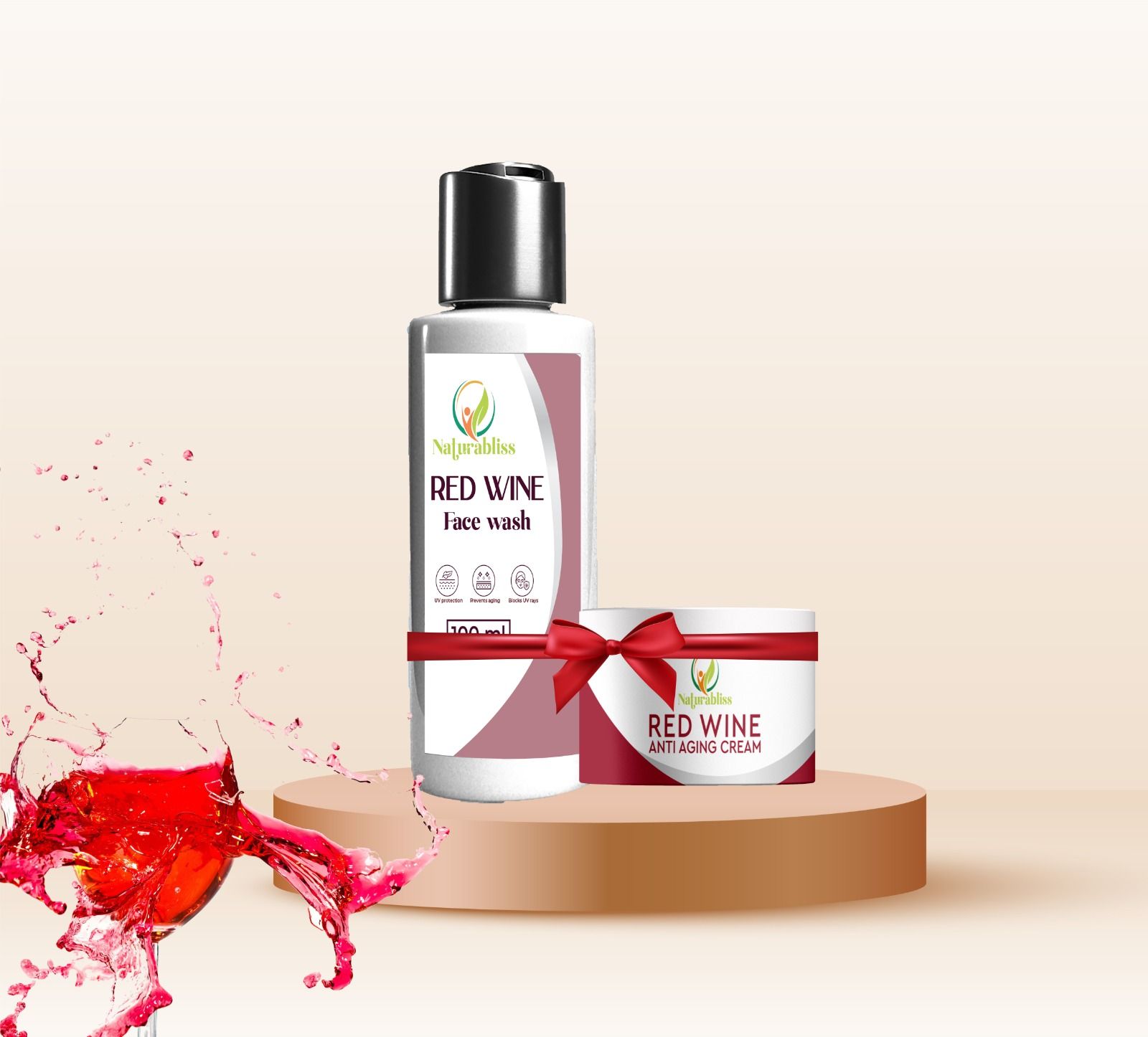 Natura Bliss Red Wine Anti-aging Skincare Combo (MEN & Women):