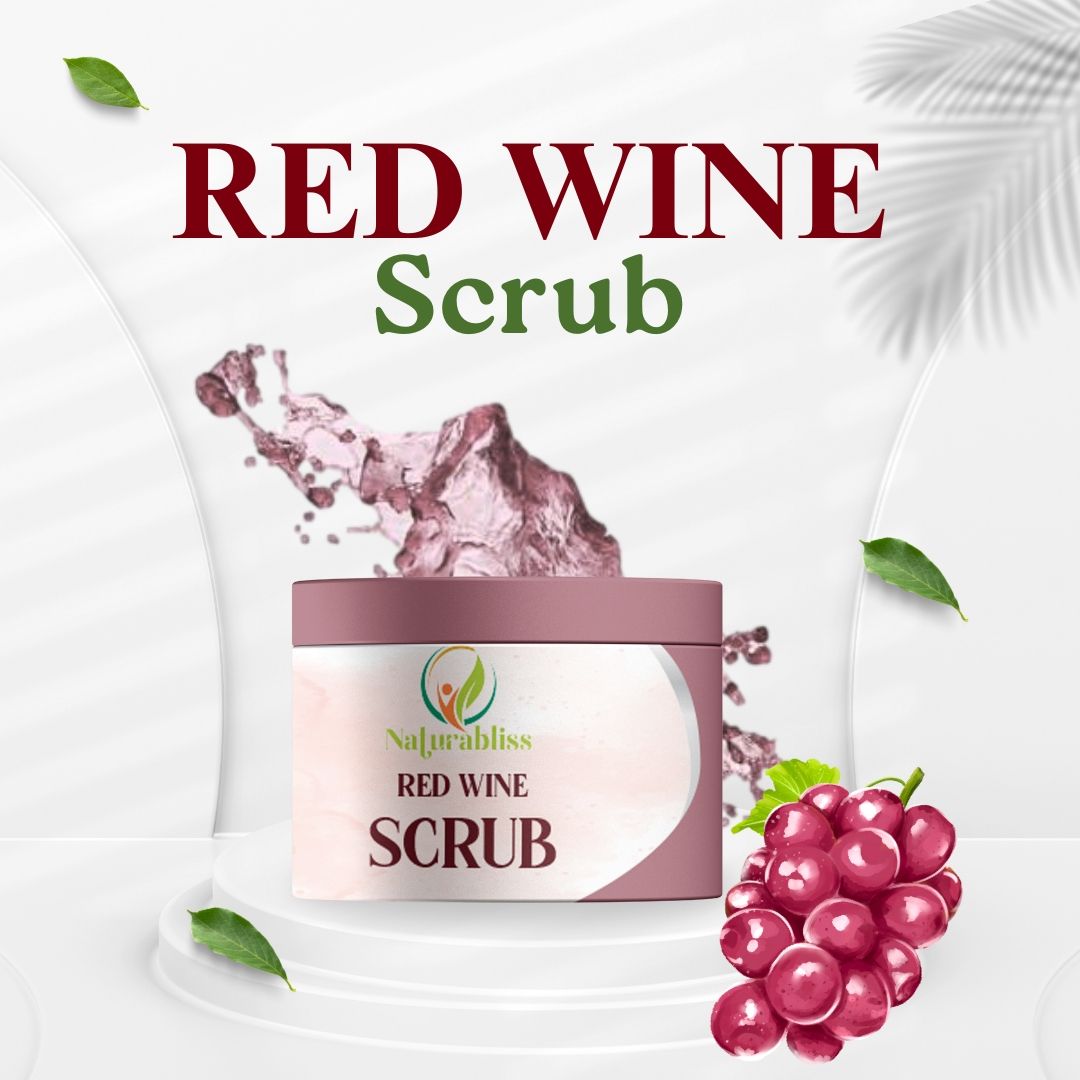 Natura Bliss Red Wine Face & Body Scrub 100ML | Anti-aging & Tan Removal
