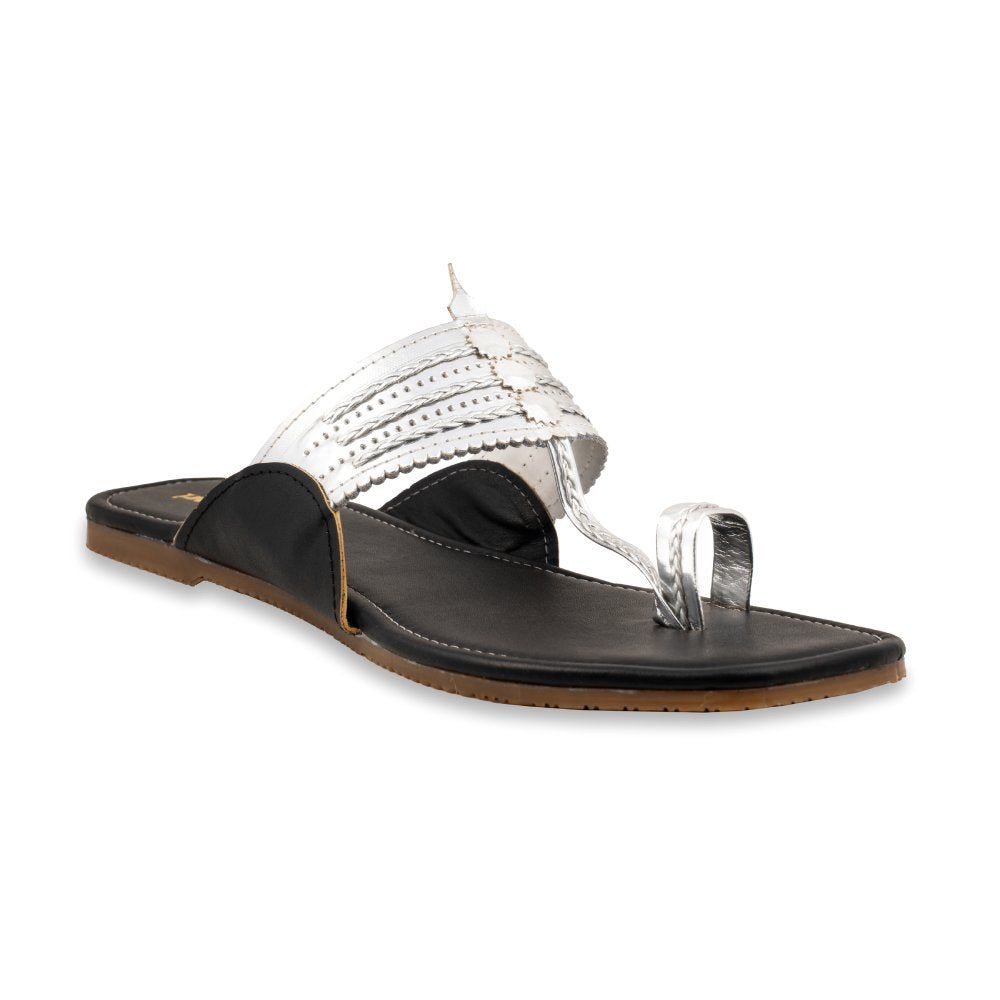 Korakari Silverfox Kolhapuri Chappal For Women image 2