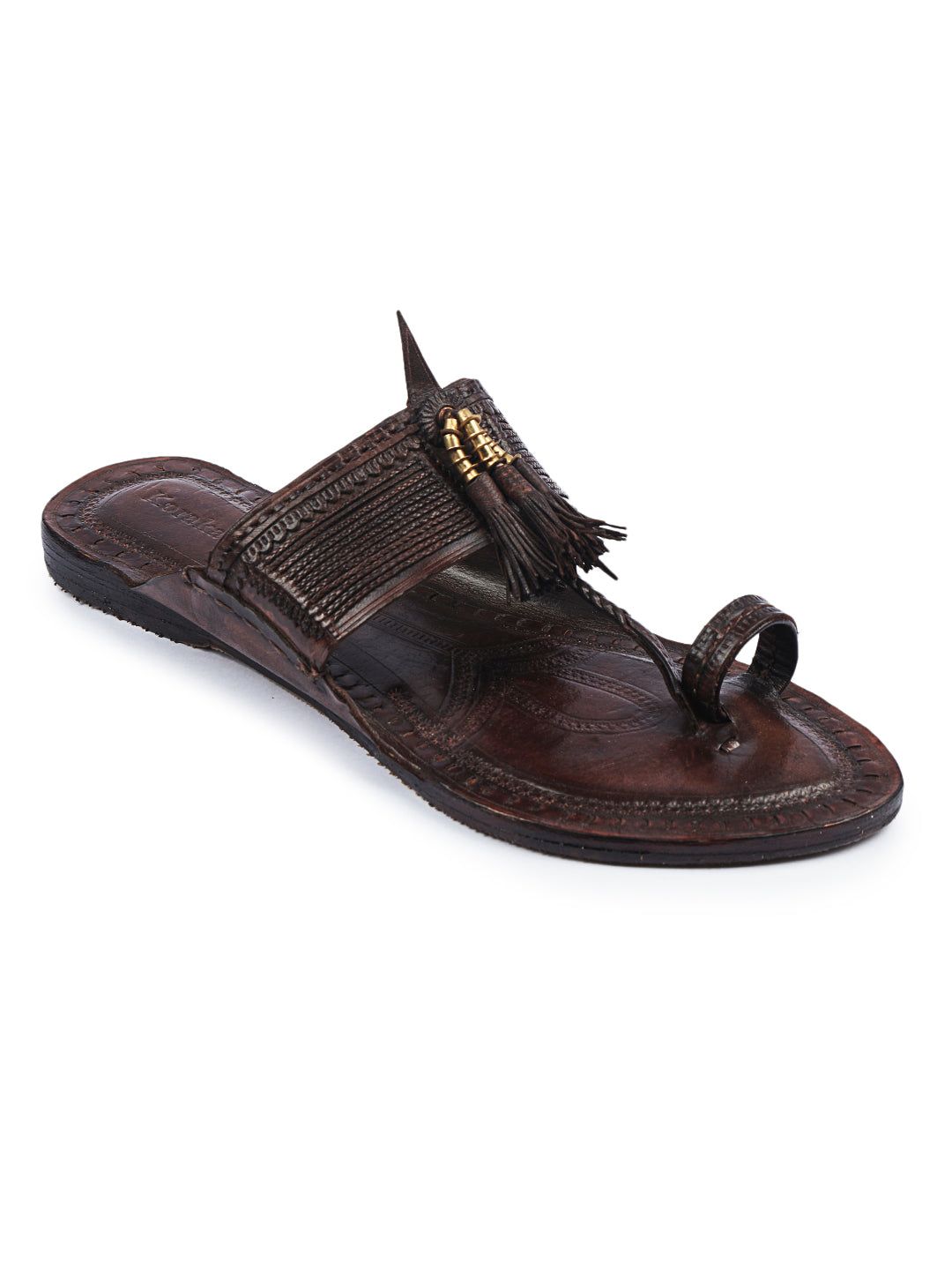 Korakari Coffee Brown Kolhapuri Chappal For Women image 2