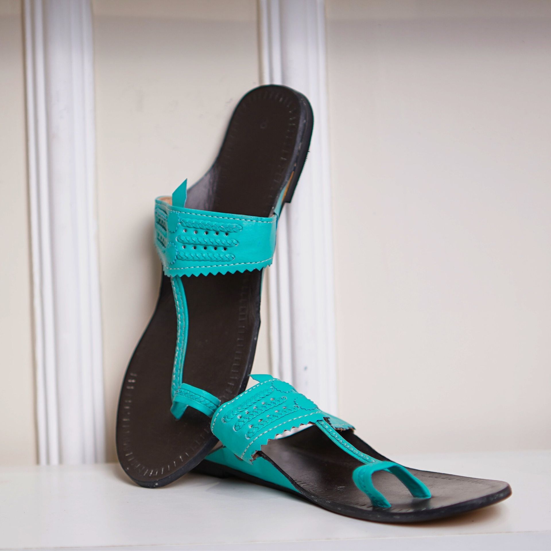 The Indu - Women's Kolhapuri - Blue