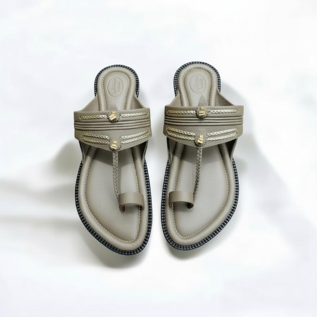 Karagiri Chandra | Men | Leather Kolhapuri Chappal