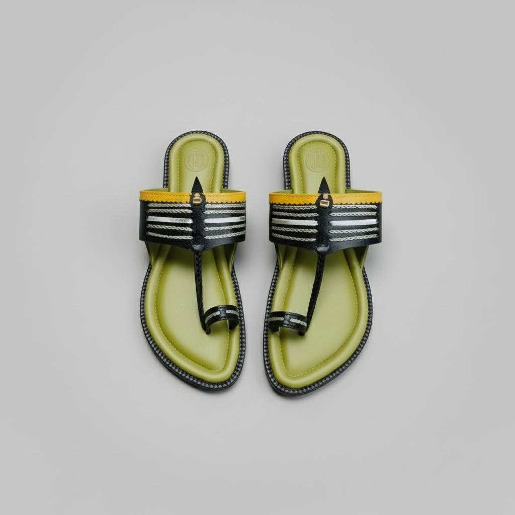 Karagiri Pravas | Men | Leather Kolhapuri Chappal