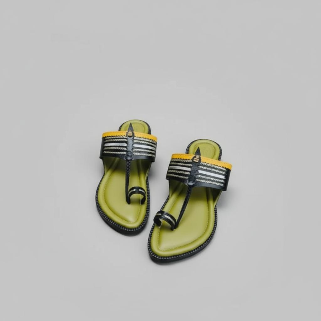 Karagiri Pravas | Men | Leather Kolhapuri Chappal image 3