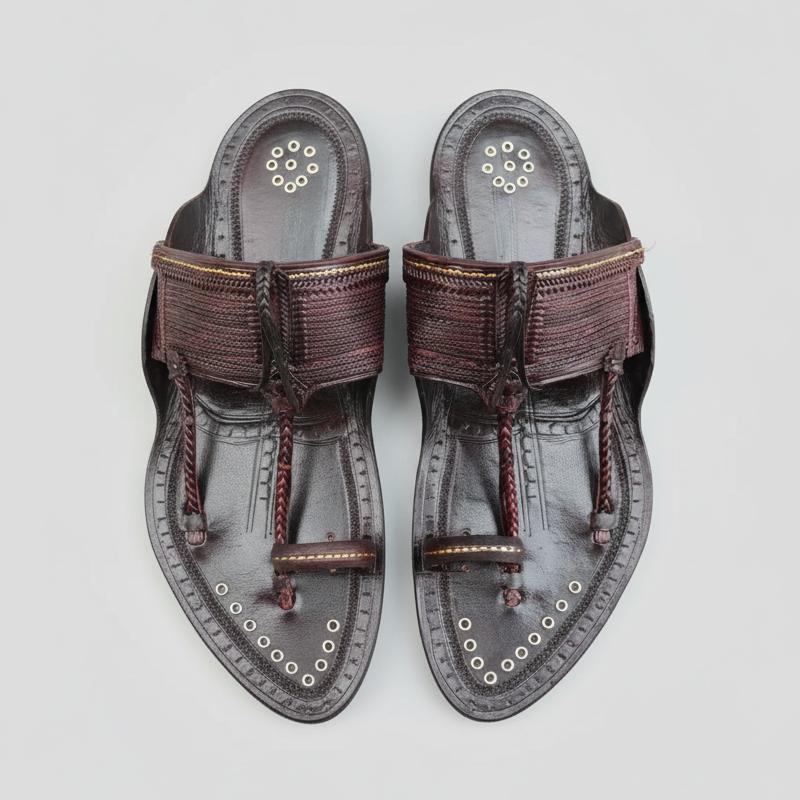 Karagiri Chirayu | Men | Leather Kolhapuri Chappal