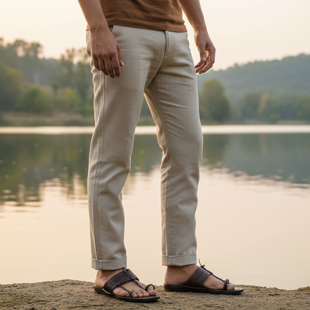 The Karigar Dark | Men | Leather Kolhapuri Chappal image 6