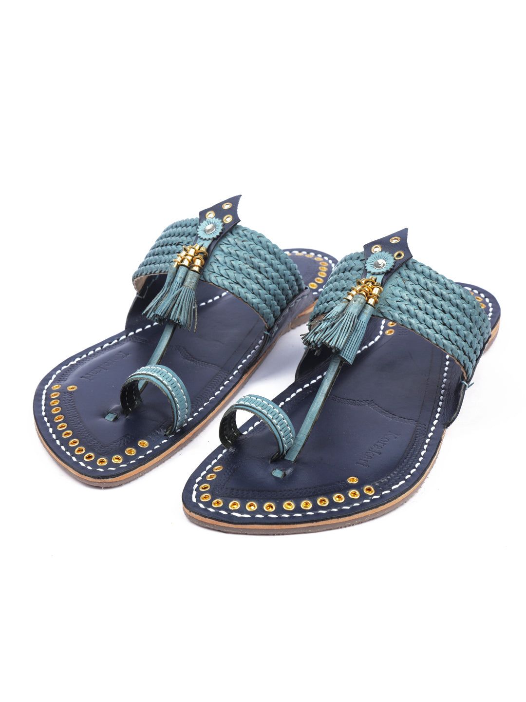 Korakari Wedding Blues Kolhapuri Chappal For Men