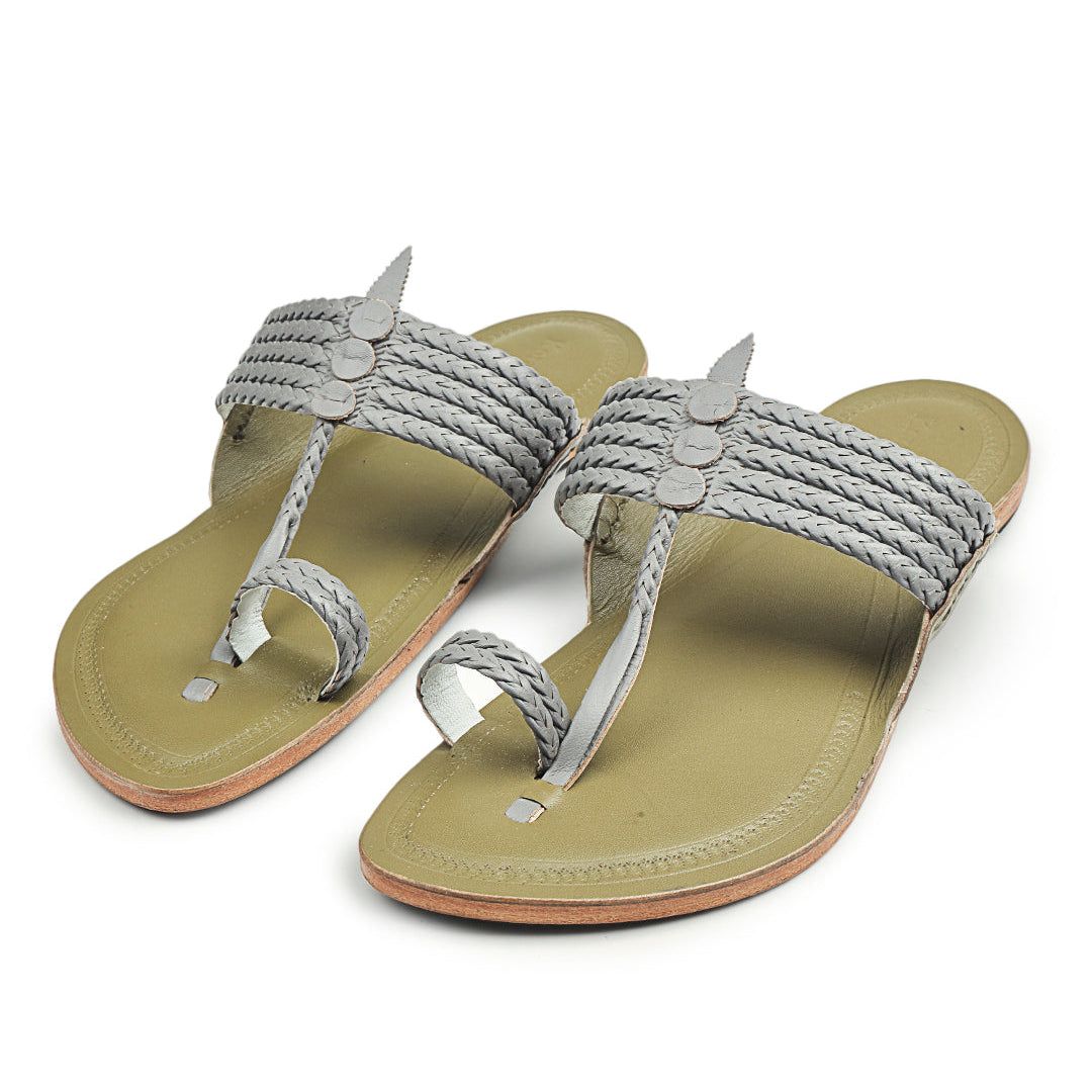 Korakari Modern - Six Braids Kolhapuri Chappal For Men
