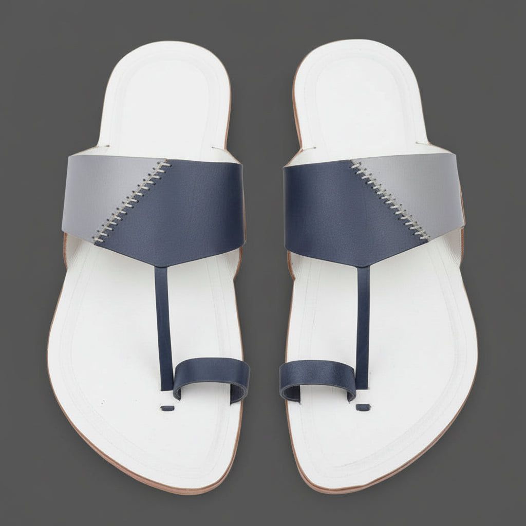 Korakari Kodachrome | Men | Leather Kolhapuri Chappal - Shopdibz