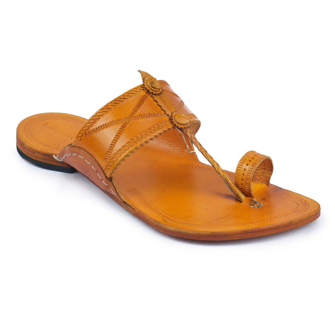 Korakari Formal Black Kolhapuri Chappal For Men image 2