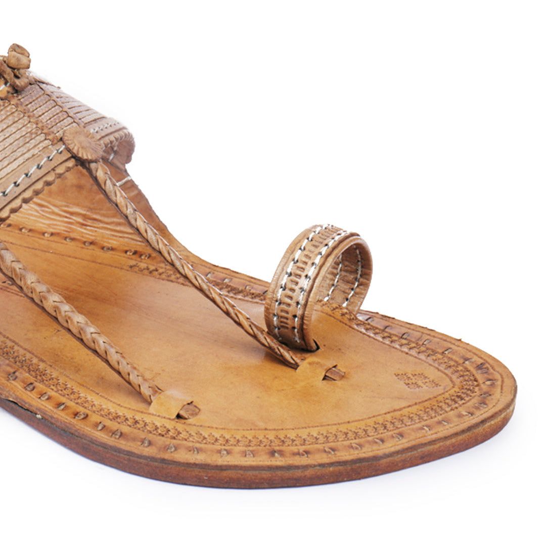 Korakari Authentic Kapshi Men Kolhapuri Chappal
