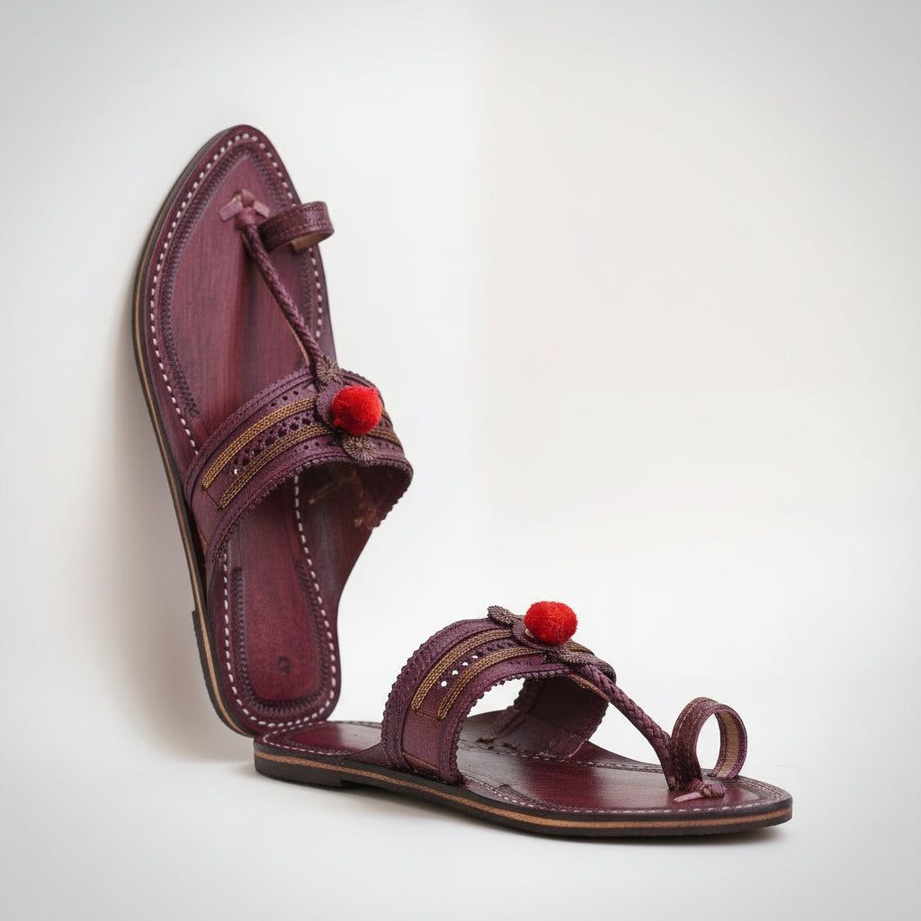 Royal Kolhapuri Chappal - Dark image 3