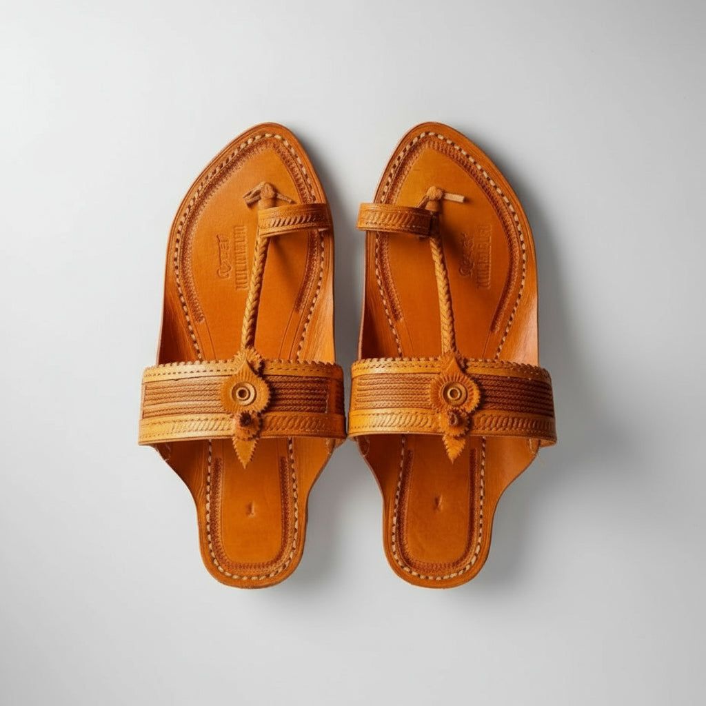 Abhijit | Men | Leather Kolhapuri Chappal