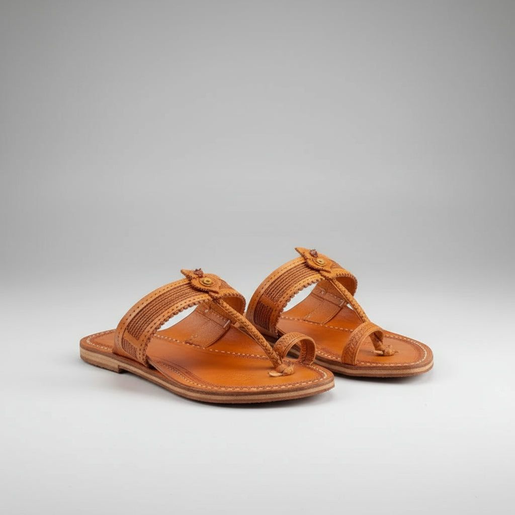 Abhijit | Men | Leather Kolhapuri Chappal image 2