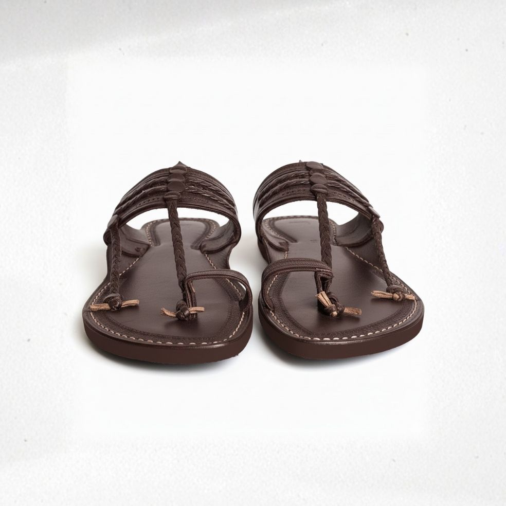 The Double Dark | Men | Leather Kolhapuri Chappal image 4