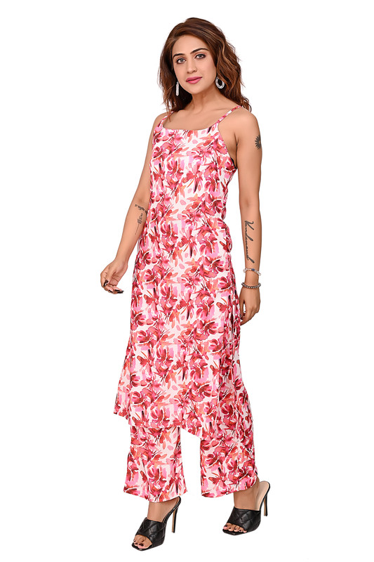 Digital Printed Tunic Dress For Women In Pink Colour image 6