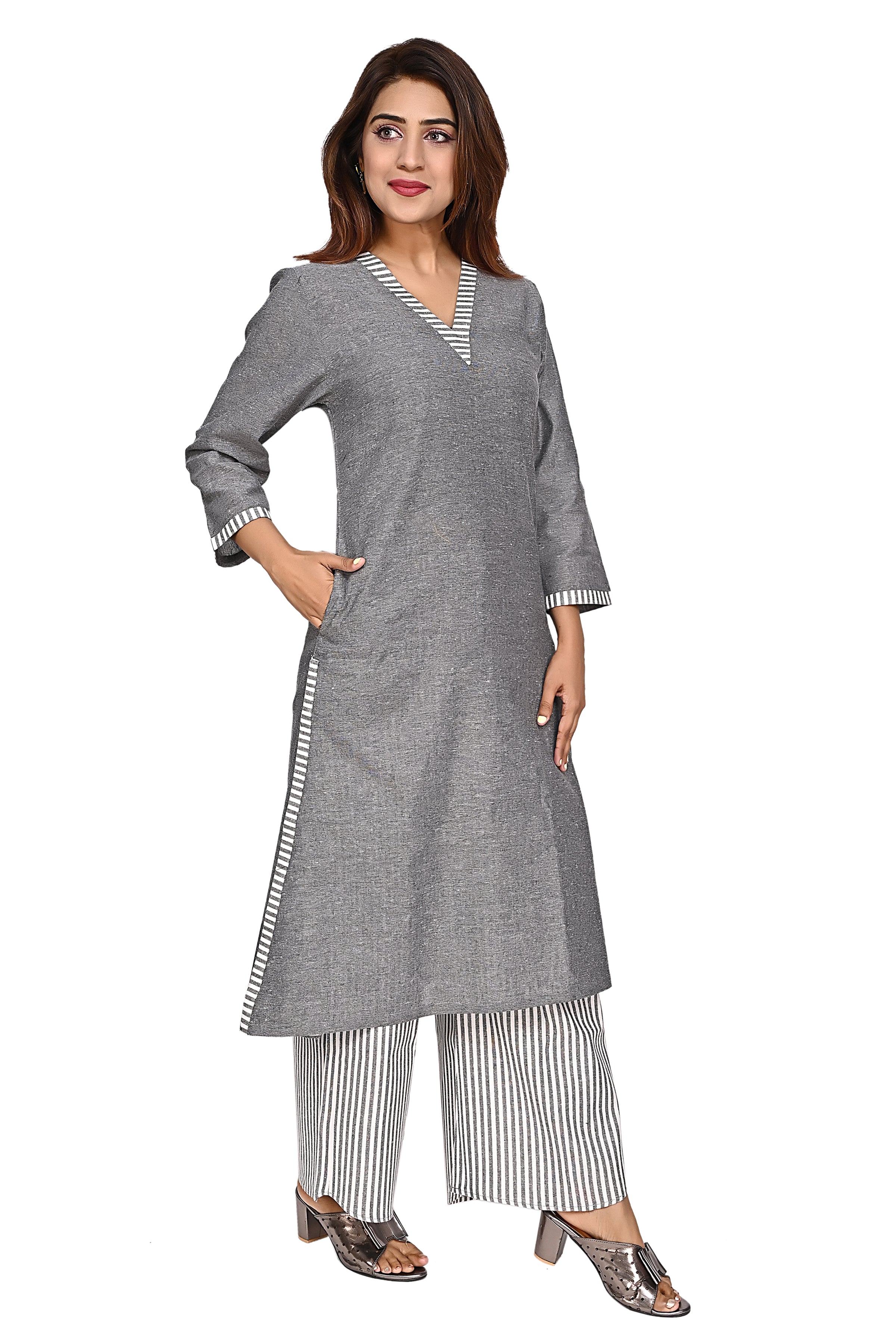 Cotton Coord Set For Women In Black Colour image 6