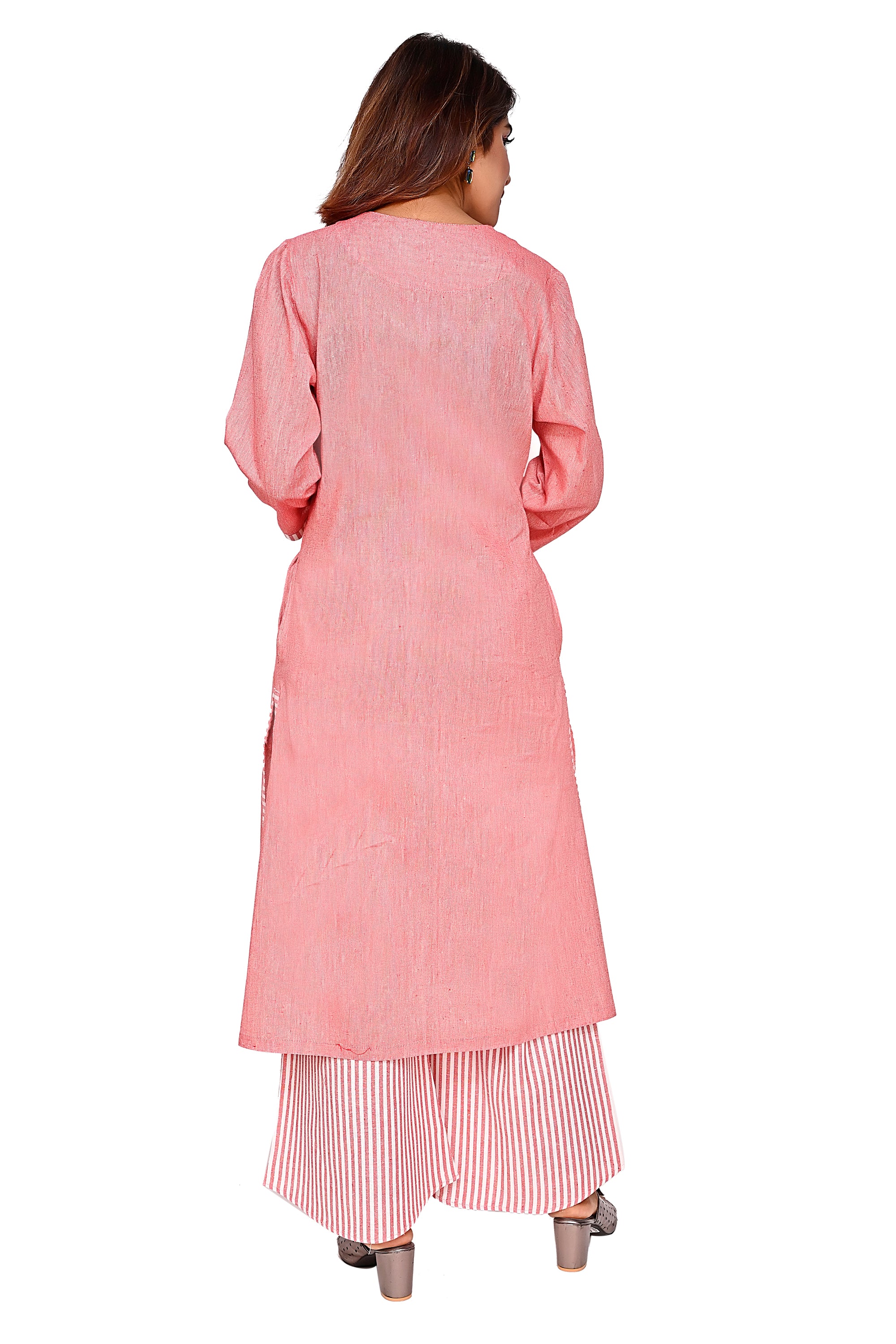 Cotton Coord Set For Women In Red Colour image 15