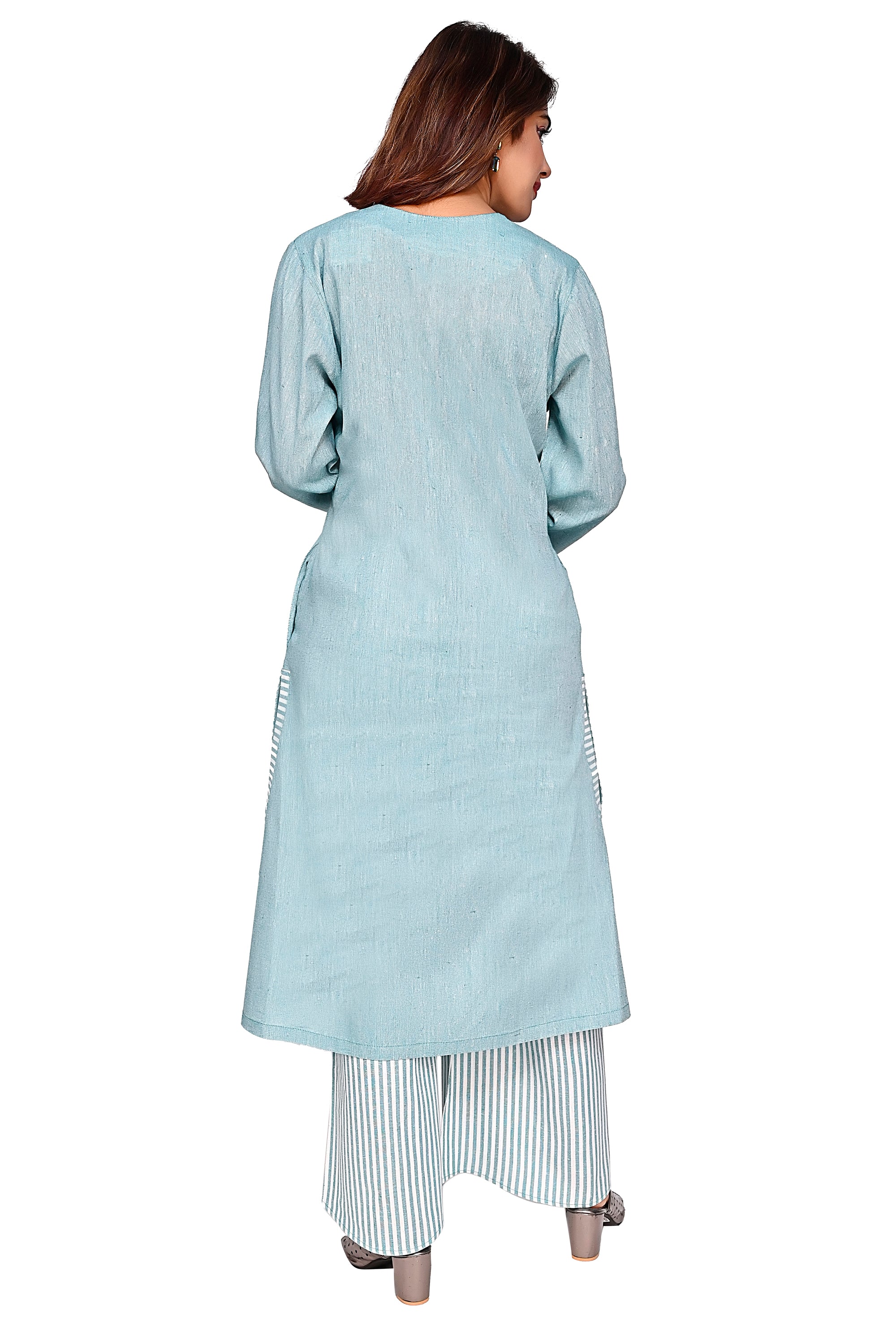 Cotton Coord Set For Women In Green Colour image 13