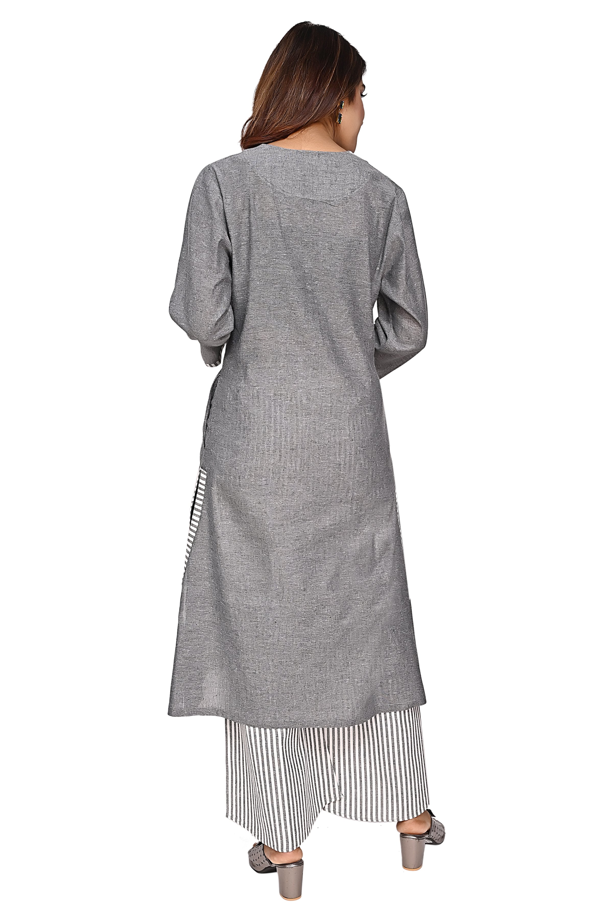 Cotton Coord Set For Women In Black Colour image 13