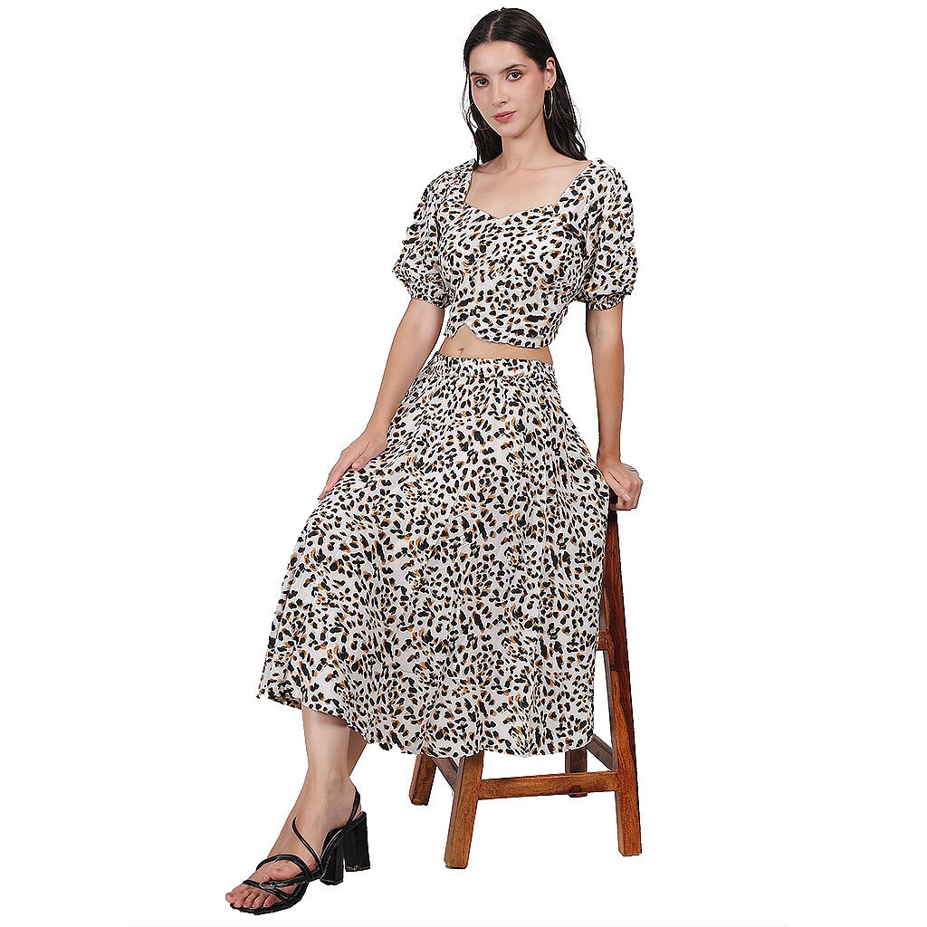 Animal Print Knot Top