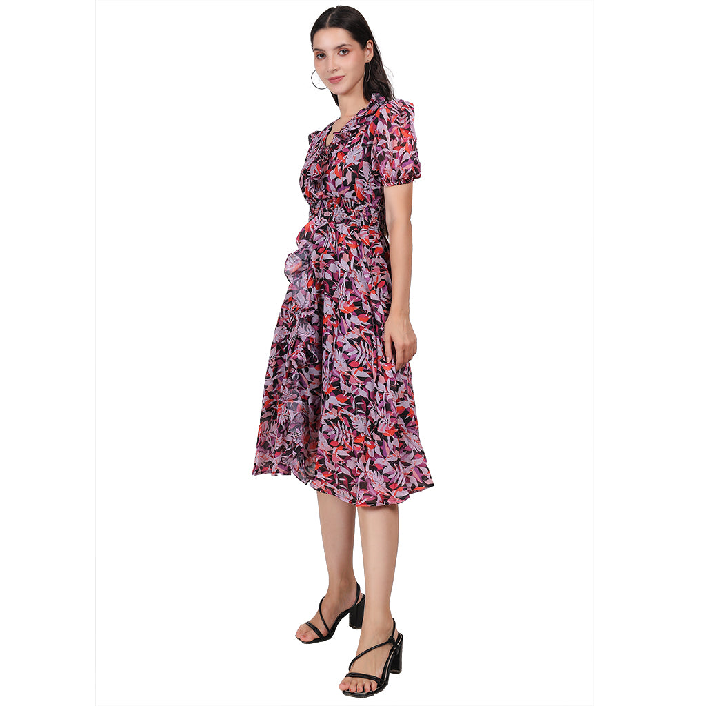 Multicolor Knee Maxi Dress image 5