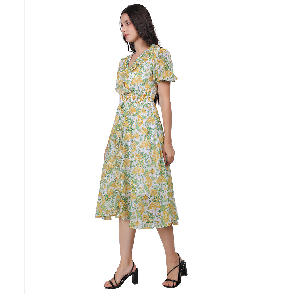 Western Dress Limeon Yellow image 3