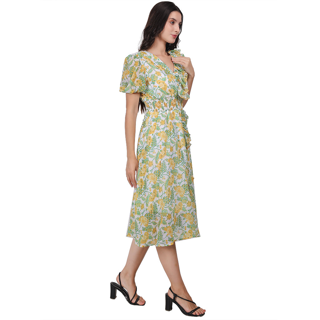 Western Dress Limeon Yellow image 5
