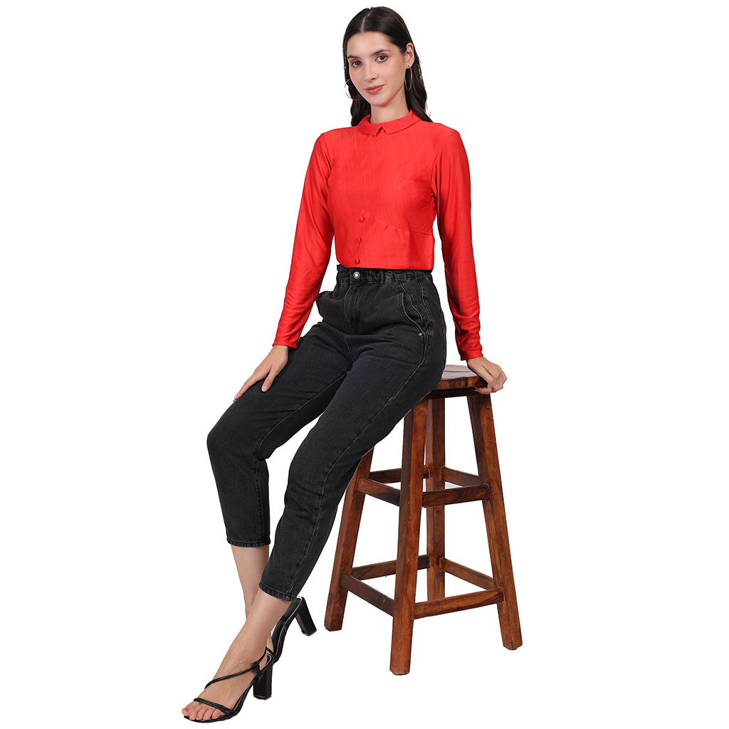 Red Crop Top image 3