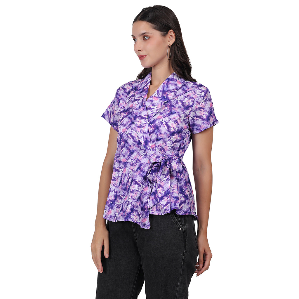 Short Sleeve Purple Top image 3