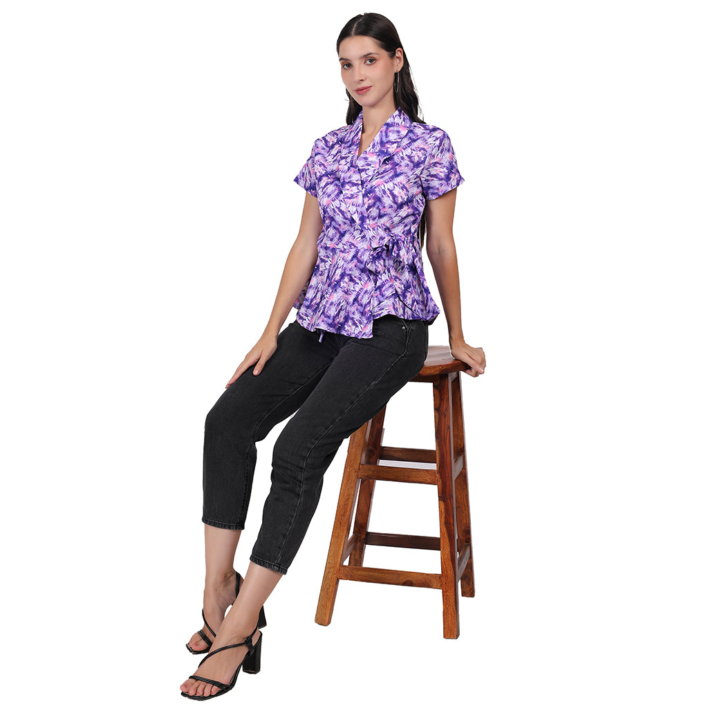 Short Sleeve Purple Top image 5