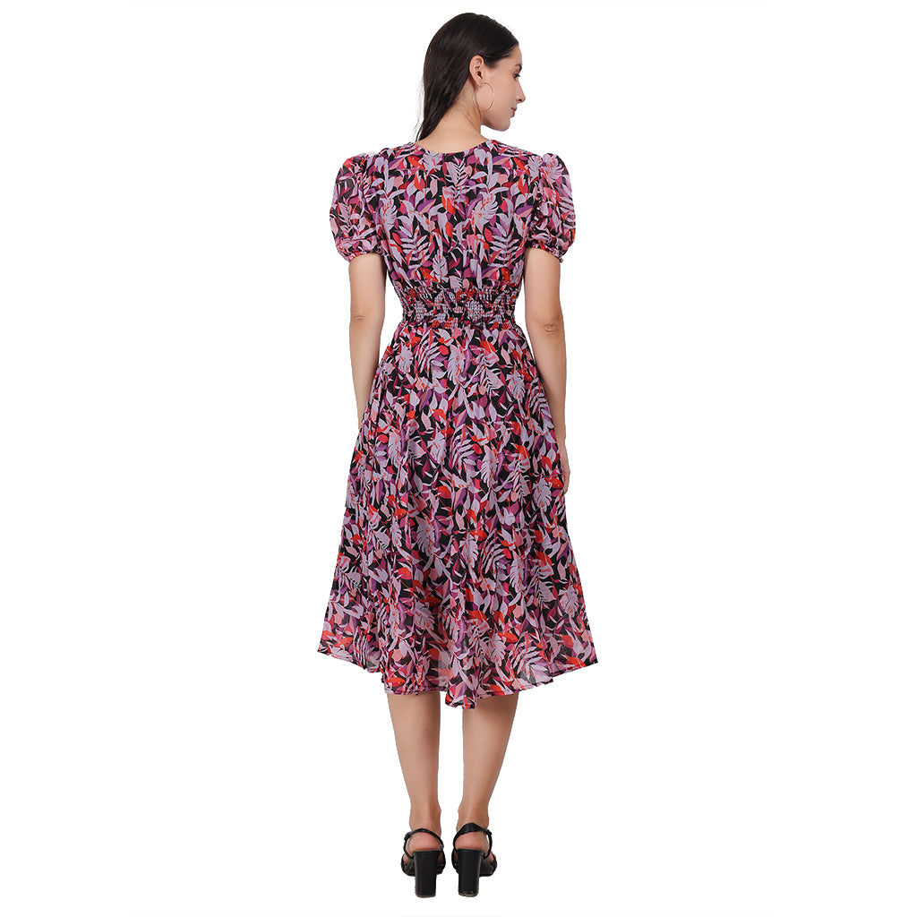 Multicolor Knee Maxi Dress image 4