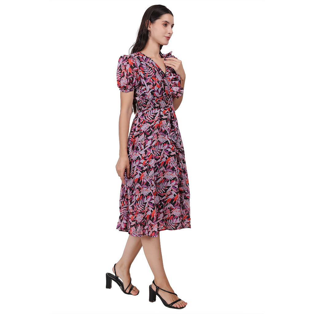 Multicolor Knee Maxi Dress image 6