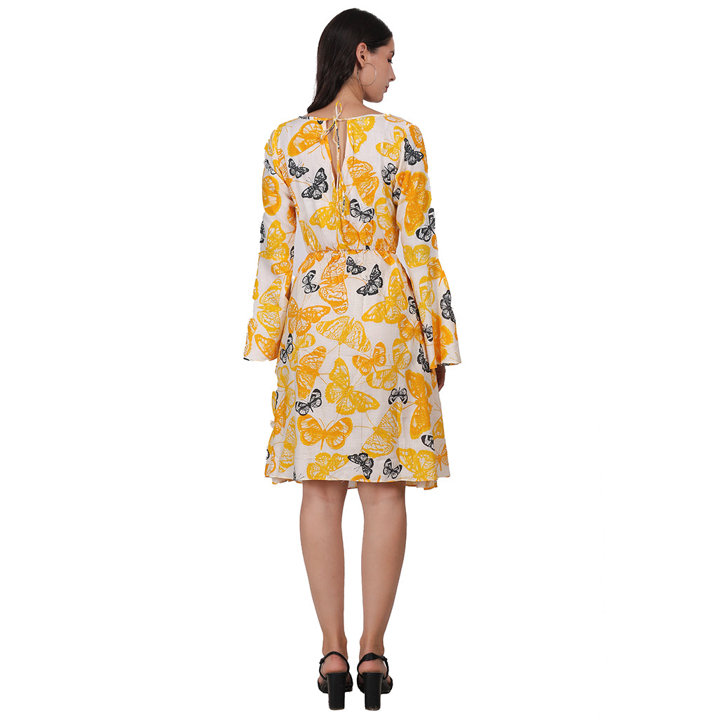 Yellow Knee Dress image 4