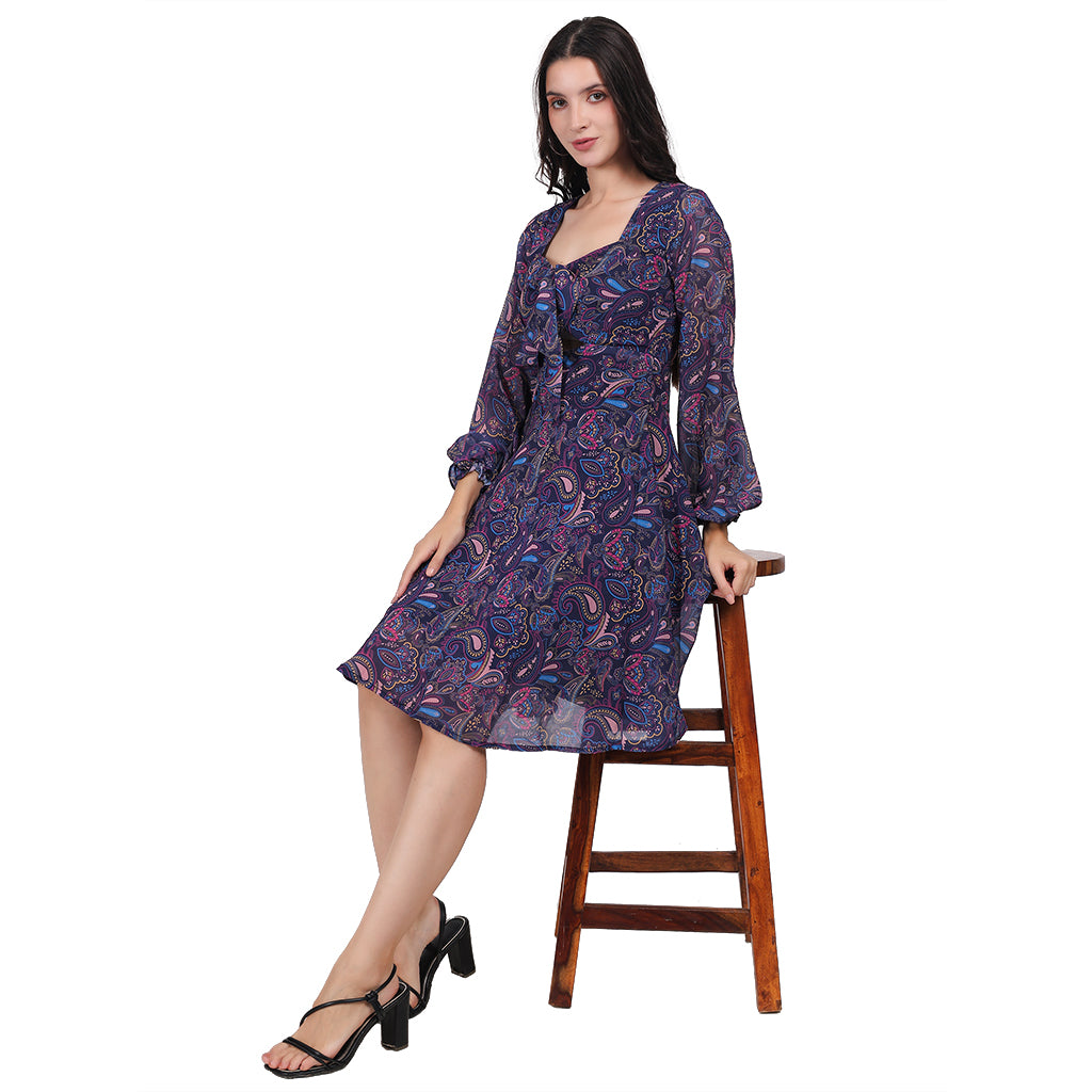 Blue Western Dress image 4