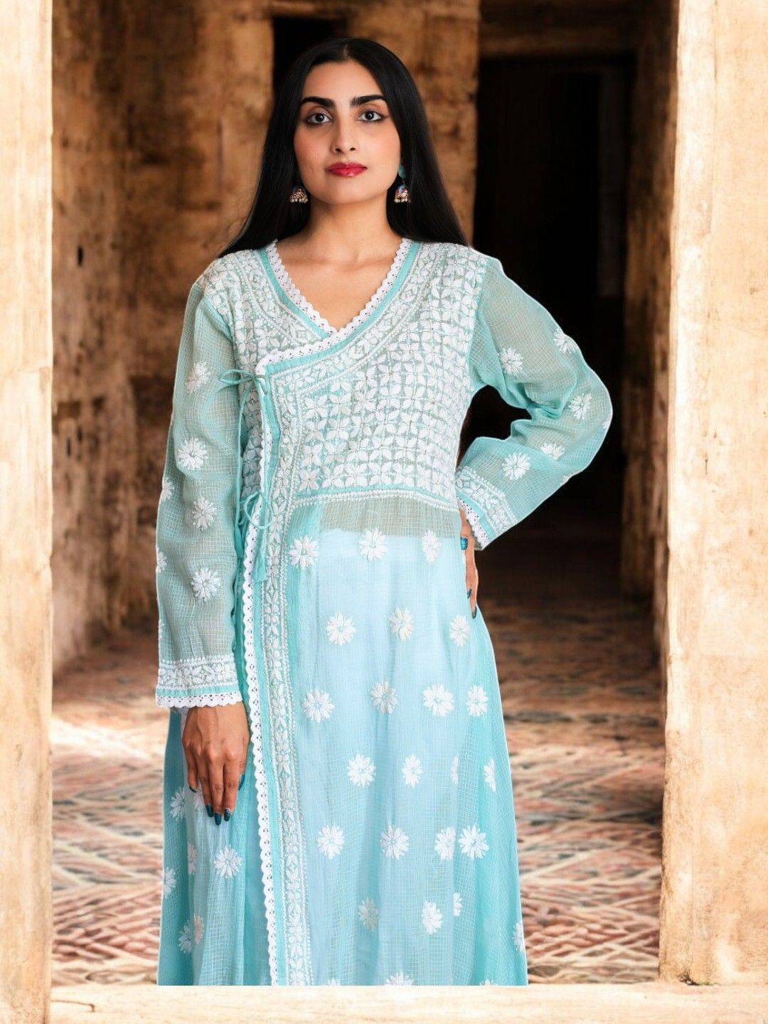 Mehkti Angrakha Cotton Kurta
