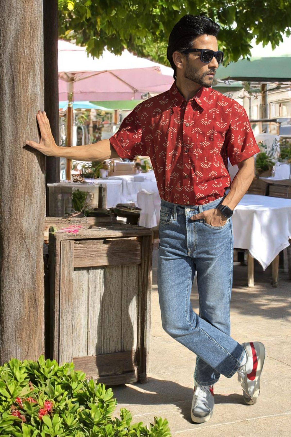 Artsy Hand Block Print Shirt