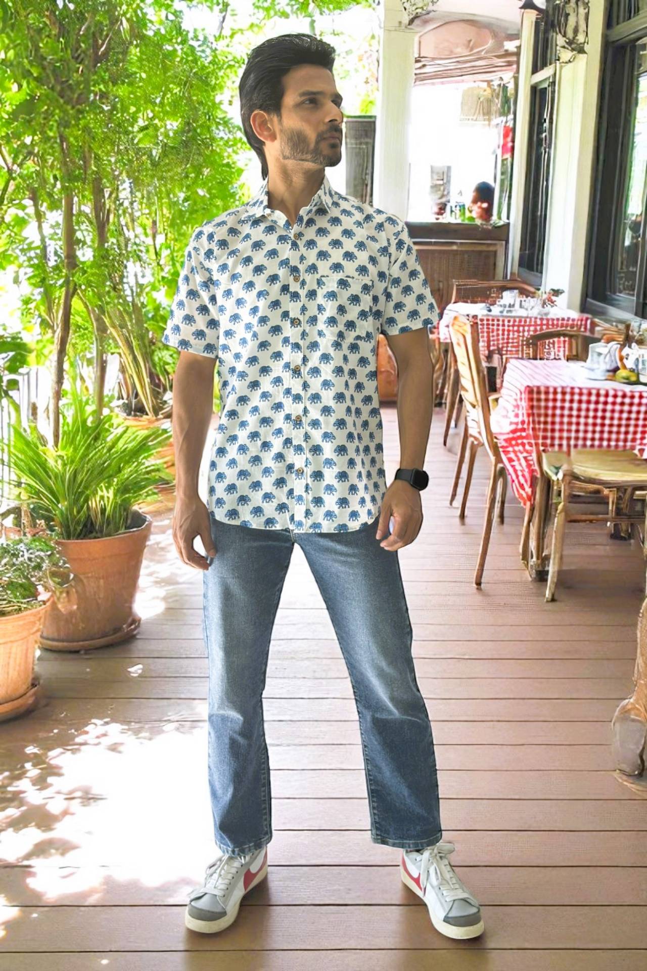 Artsy Cotton Printed Mens Shirt