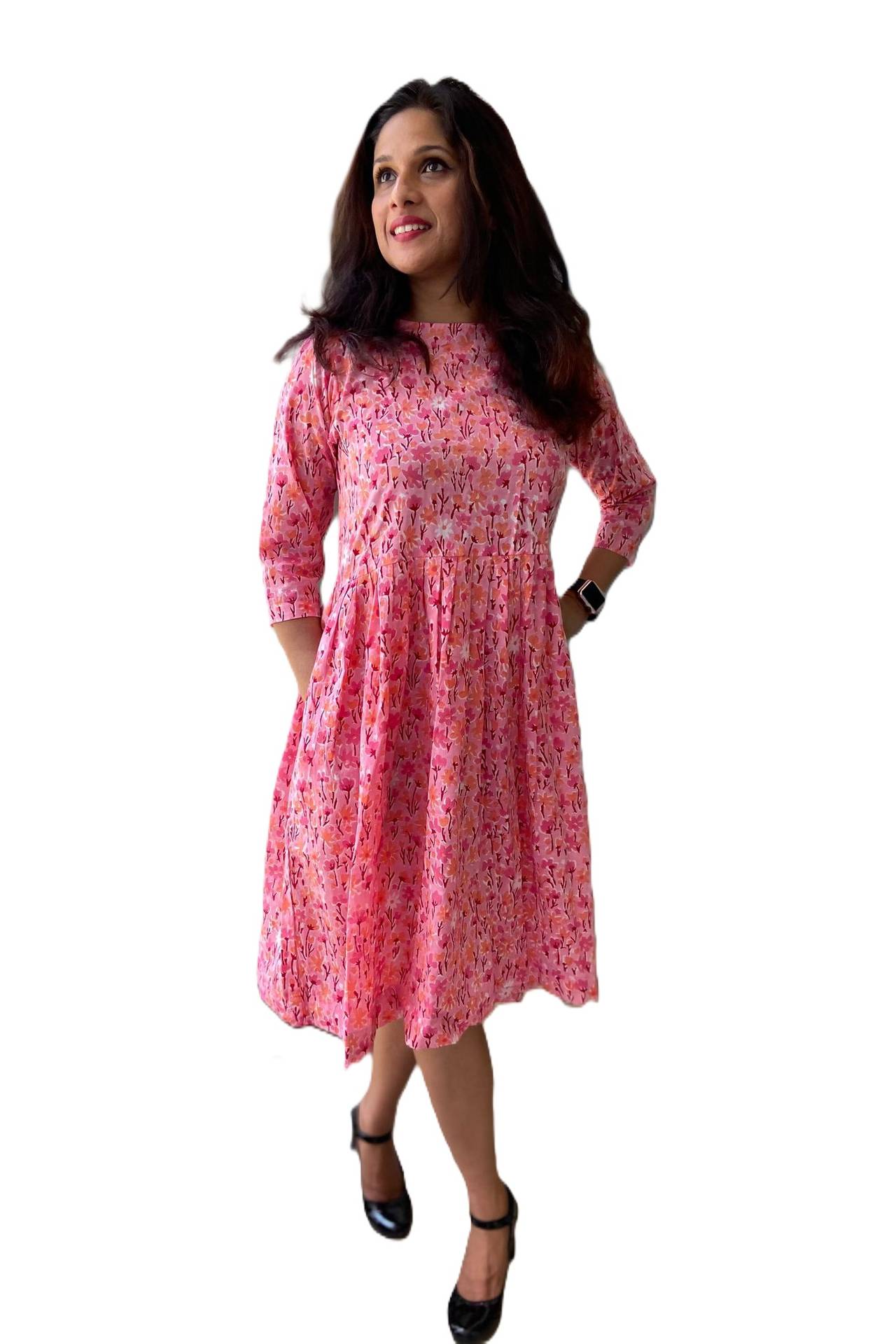 Mehira Block Print Sundress Cotton Summer Dress