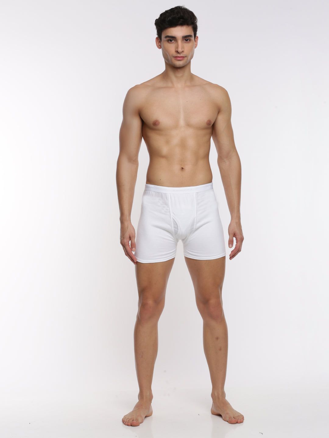 Men 100% Combed Cotton White Without Pocket Trunk Softex (PACK Of 2) image 4